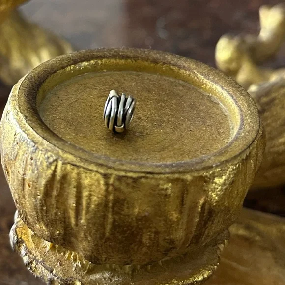 Pandora Two Tone 14K Gold Silver Twisted Rope Charm - Picture 5 of 15